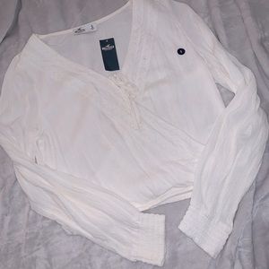 NWT Hollister Textured Long Sleeve Boho Top